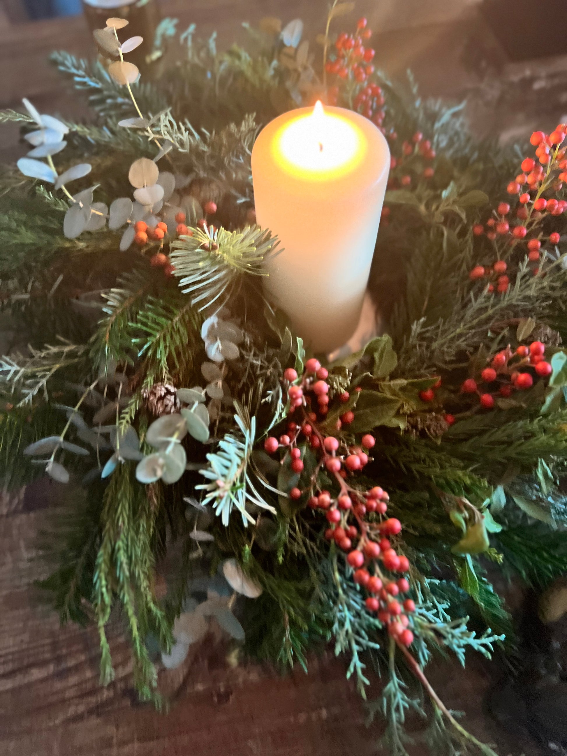 Mini Christmas Wreath Red Berries