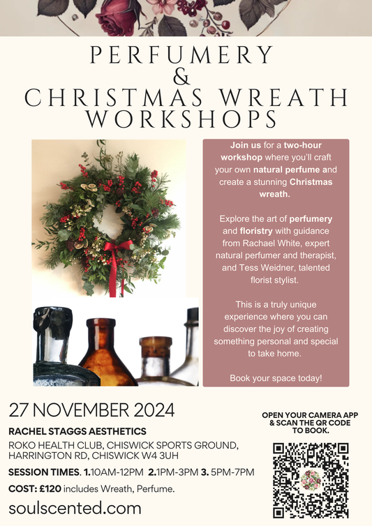 Perfumery & Christmas Wreath Workshop- Rachel Staggs Aesthetics Clinic